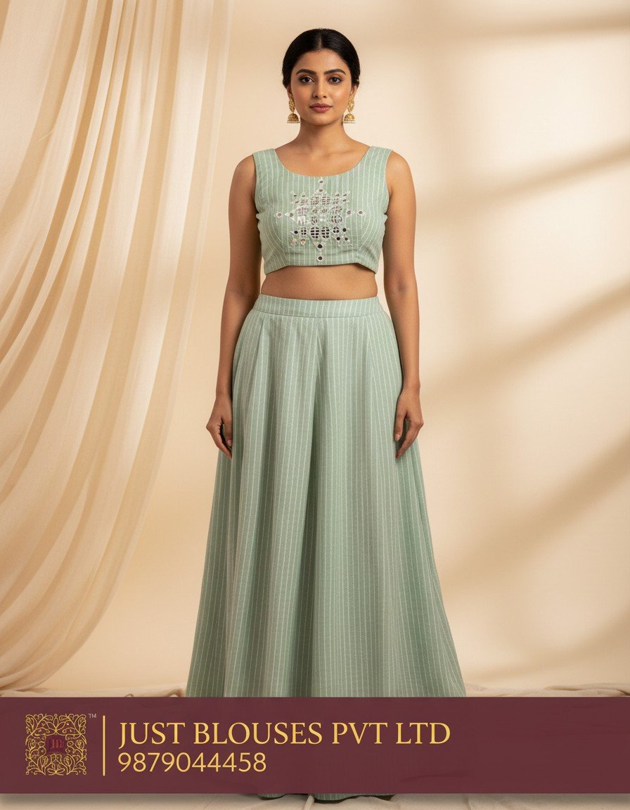 Mirror Work Navratri Blouse