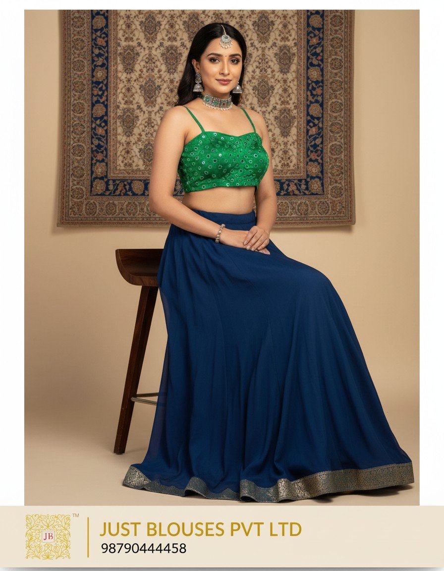 Navratri Mirror Work Resham Blouse