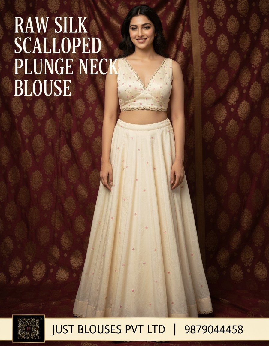 Luxury Plunge Neck Blouse