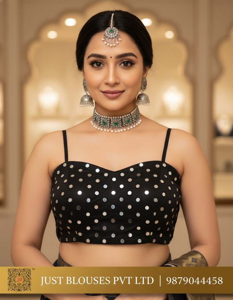 Navratri Mirror Work Resham Blouse