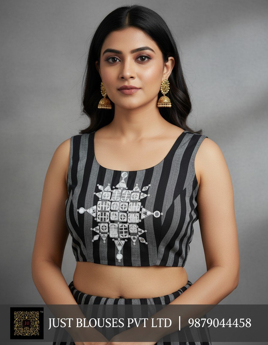 Mirror Work Navratri Blouse