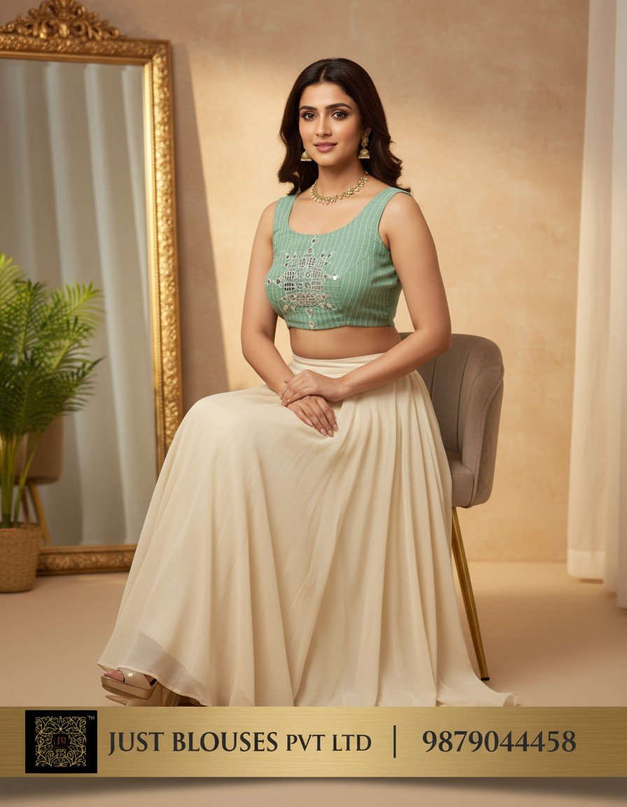 Mirror Work Navratri Blouse