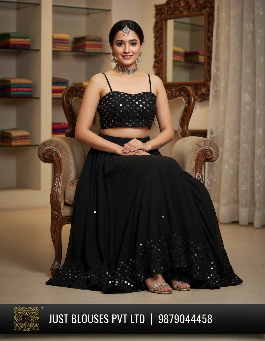 Navratri Mirror Work Resham Blouse