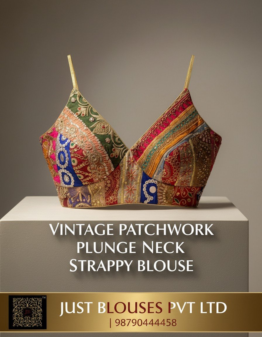 Premium Vintage Plunge Blouse