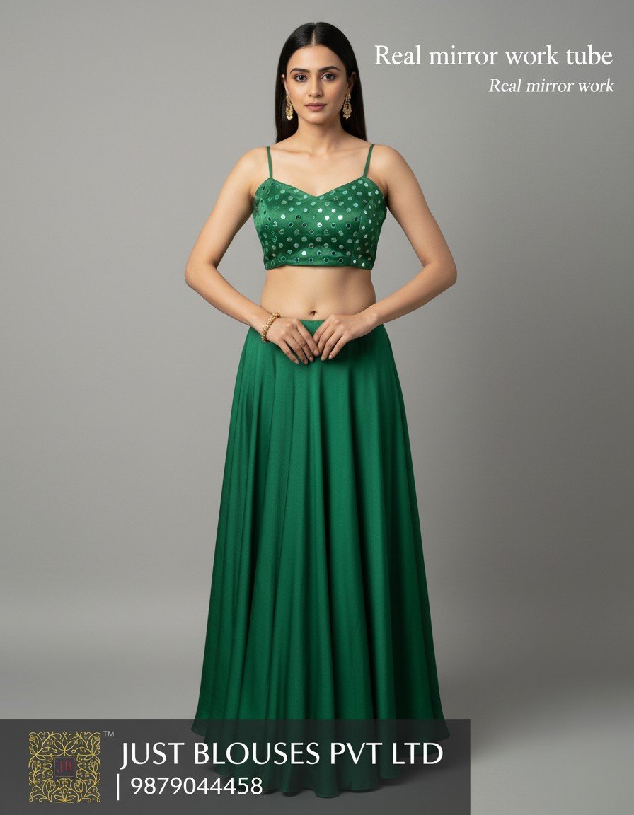 Navratri Mirror Work Resham Blouse