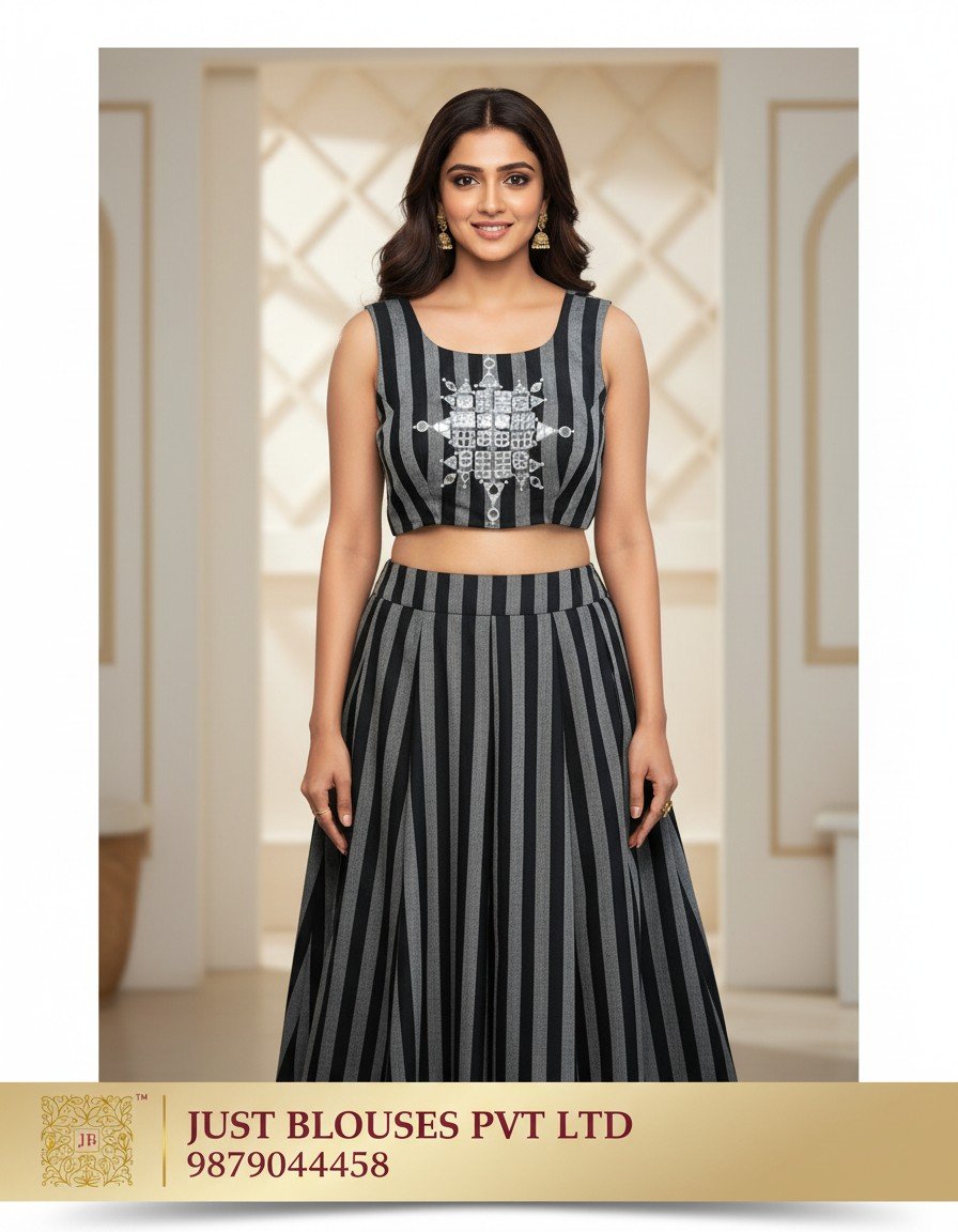 Mirror Work Navratri Blouse