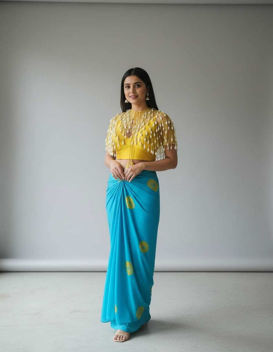 Luxury Floral Yellow Blouse