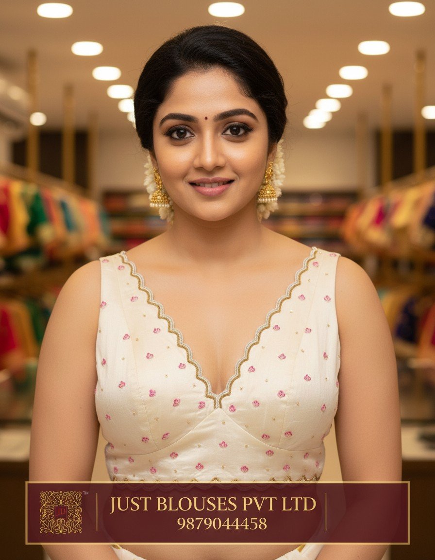 Luxury Plunge Neck Blouse