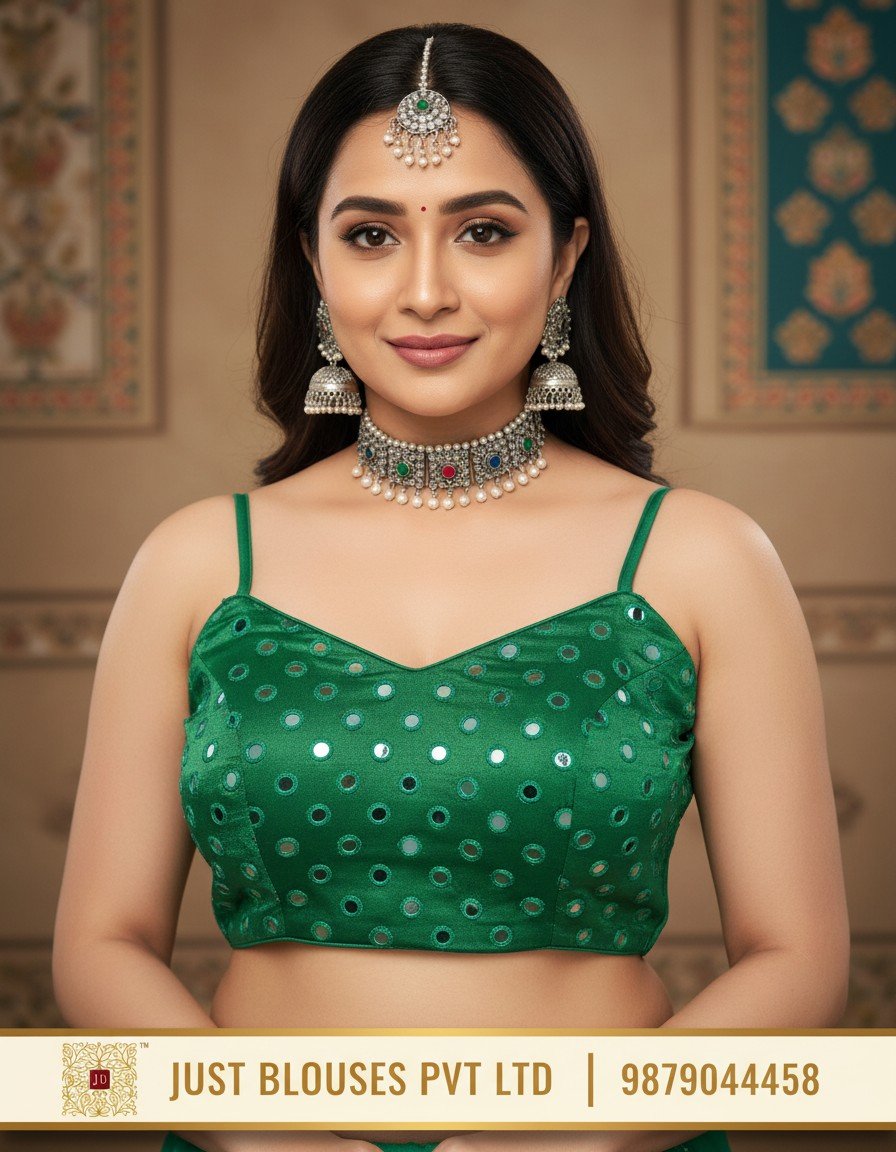 Navratri Mirror Work Resham Blouse