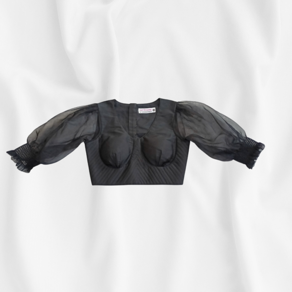 Organza Silk Puffed Sleeves Blouse