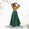 Yellow Floral Romantic Sleeves Crop Blouse